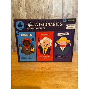 Mudpuppy Set of 3 Little Visionaries 100 Piece Puzzle Activist Physicist Painter
